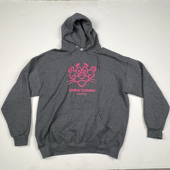 Pink Panther MGM Metro Goldwyn Mayer Owen Corning Sweatshirt Hoodie XL Gray 2022 - Picture 1 of 9